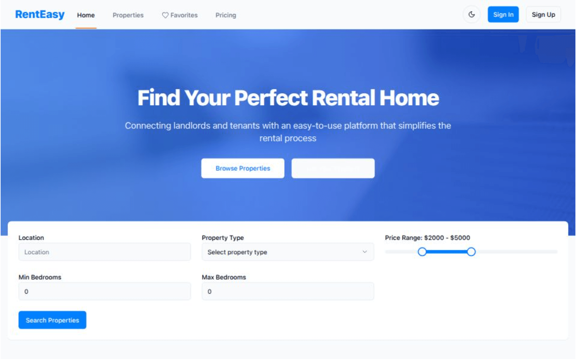 Rent platform